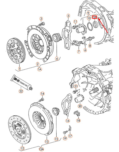 NEW AUDI A4 B7 MANUAL TRANSMISSION RADIAL SHAFT SEAL 012311113B ORIGINAL