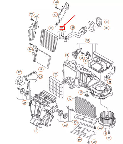NEW AUDI A3 8P HEATER CORE PIPE GASKET SET 8E0898380