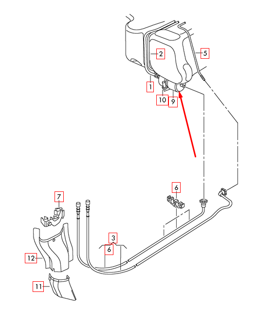 NEW AUDI A1 8X FUEL FILTER 1K0201051K 1.4 PETROL ORIGINAL