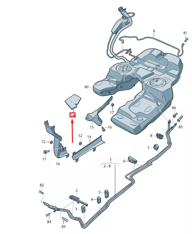 NEW VW TOUAREG 7P MK2 FUEL  HEAT REFLECTIVE MAT 7L6201963