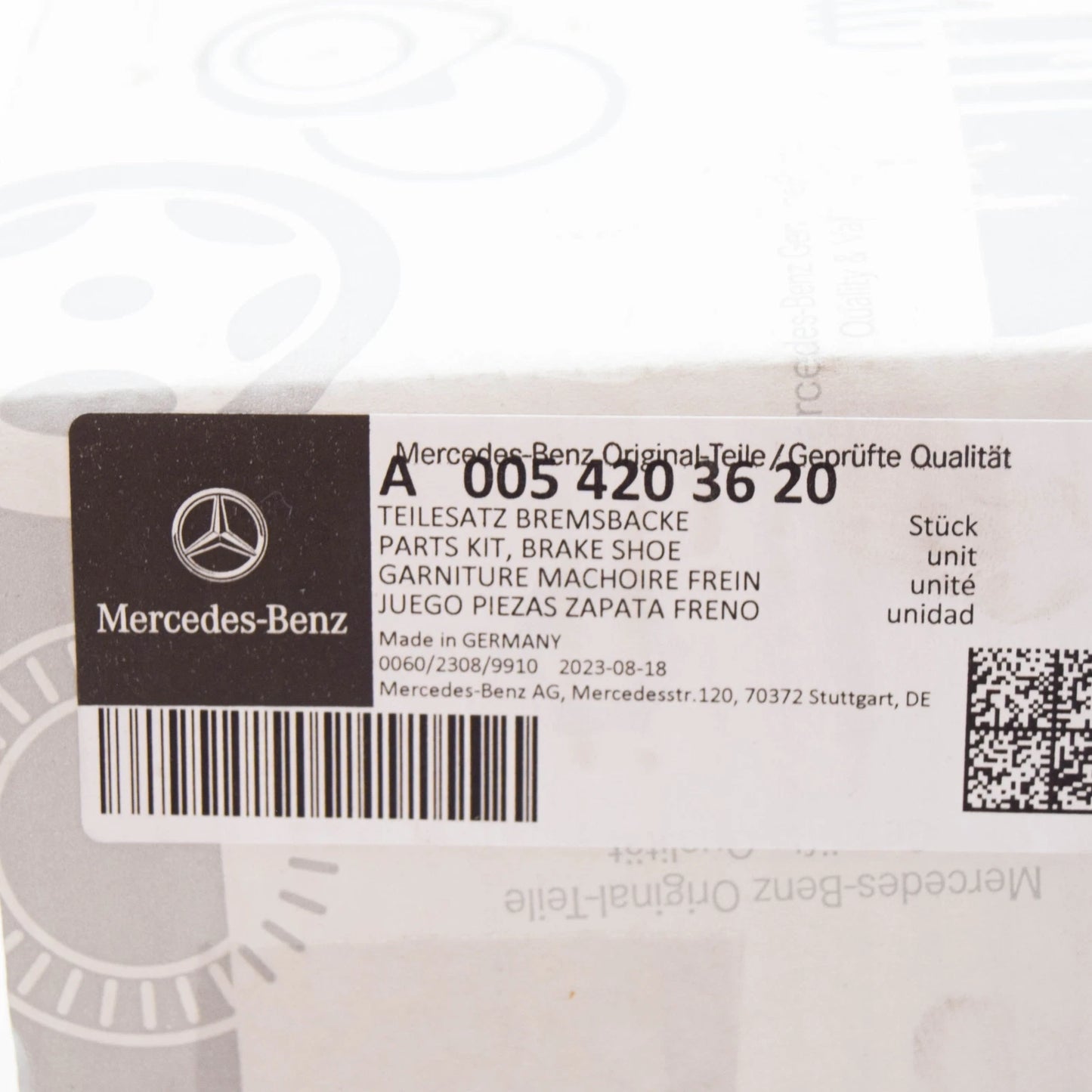 NEW MERCEDES-BENZ W212 E-CLASS REAR HAND BRAKE SHOES A0054203620 ORIGINAL