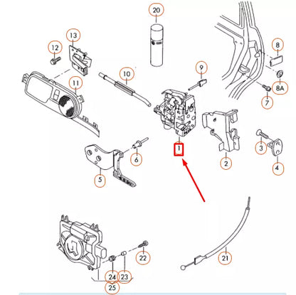 NEW VW PHAETON GP2 FRONT LEFT DOOR LOCK LHD 3D1837015AK ORIGINAL