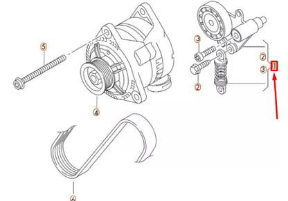 NEW AUDI A8 D4 BELT TENSIONER DAMPER 057903133L ORIGINAL