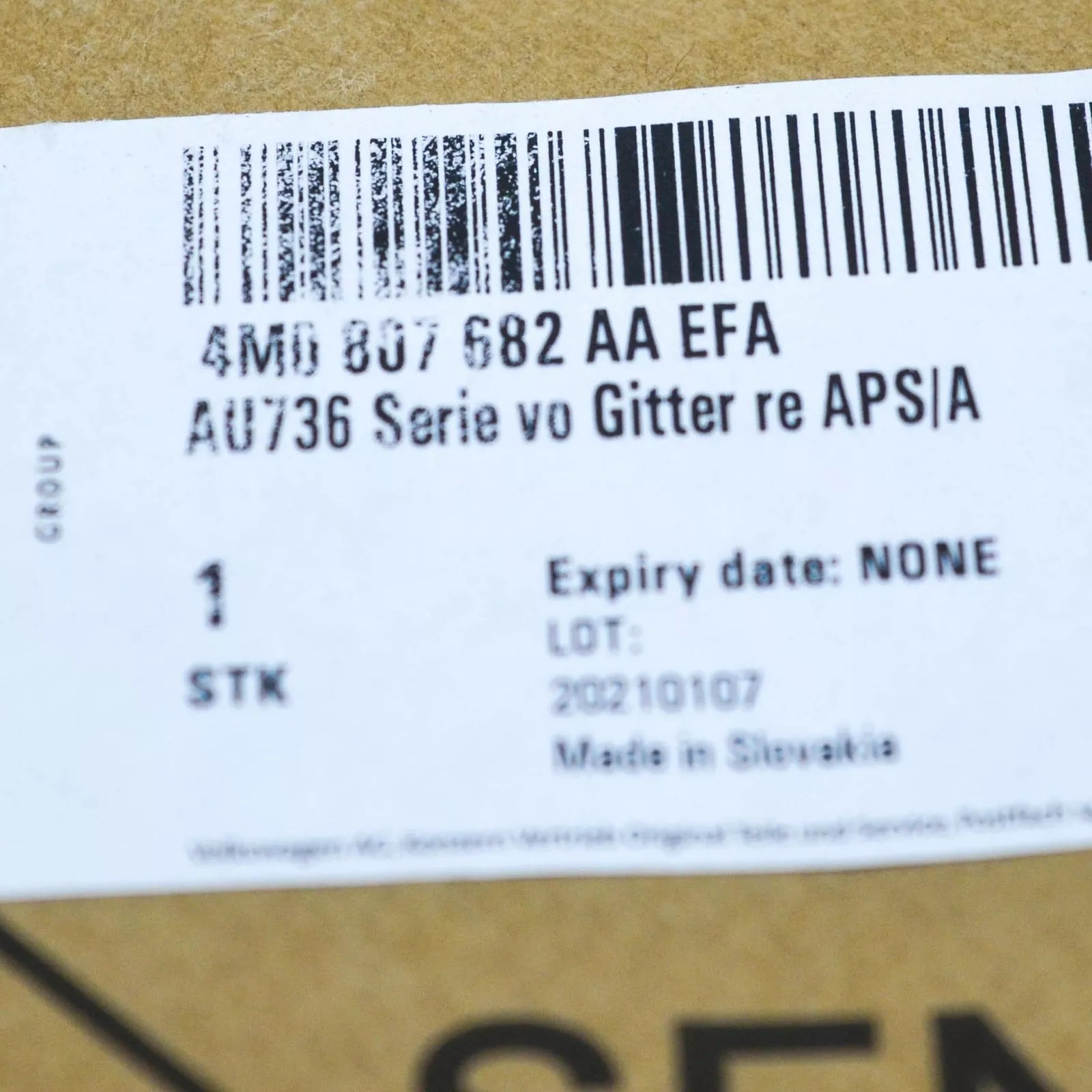 NEW AUDI Q7 4M FRONT BUMPER RIGHT AIR GRILLE 4M0807682AAEFA