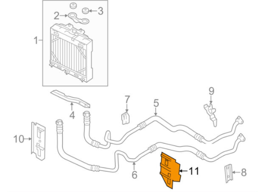new bmw 7 hibryd f04 oil cooler pipe module bracket holder 17117589524 original