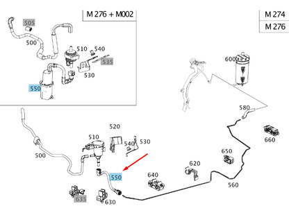 new mercedes-benz e w212 purge valve line a2124711315 original