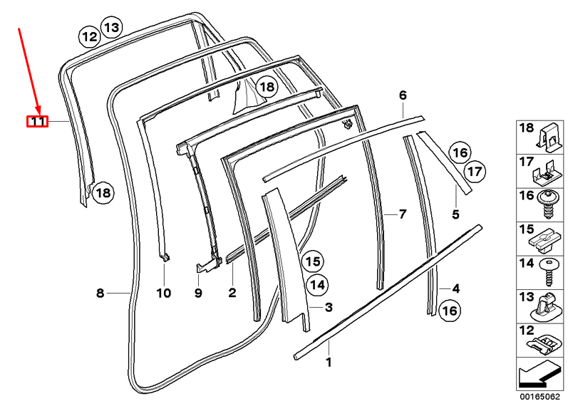 new bmw x6 e71 rear right door window frame cover 51357179730 7179730 original