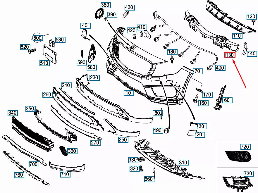 NEW MERCEDES-BENZ GLA X156 FRONT BUMPER IMPACT ABSORBER A1568850337 ORIGINAL