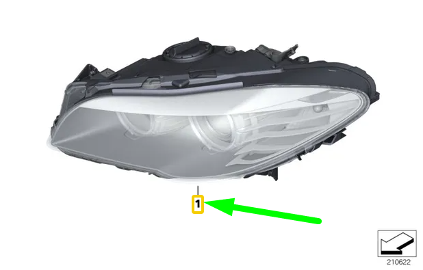 new bmw 5 f10 front left ahl-xenon headlight rhd 63117271905 7271905 original