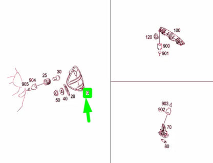 NEW MERCEDES-BENZ SLK R171 REAR LEFT TAILLIGHT A1718200564