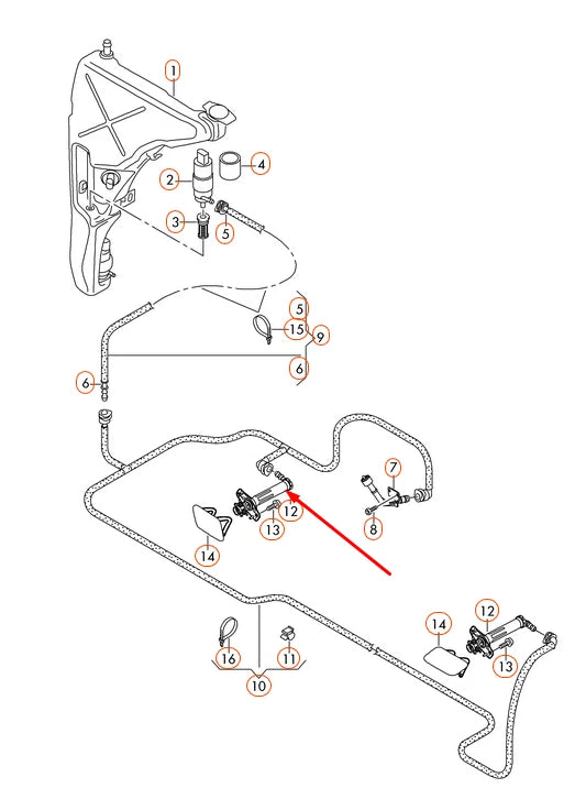 NEW AUDI A6 C7 RIGHT HEADLIGHT WASHER SPRAY NOZZLE 4G0955102A 2015