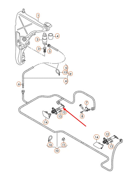NEW AUDI A6 C7 RIGHT HEADLIGHT WASHER SPRAY NOZZLE 4G0955102A 2015
