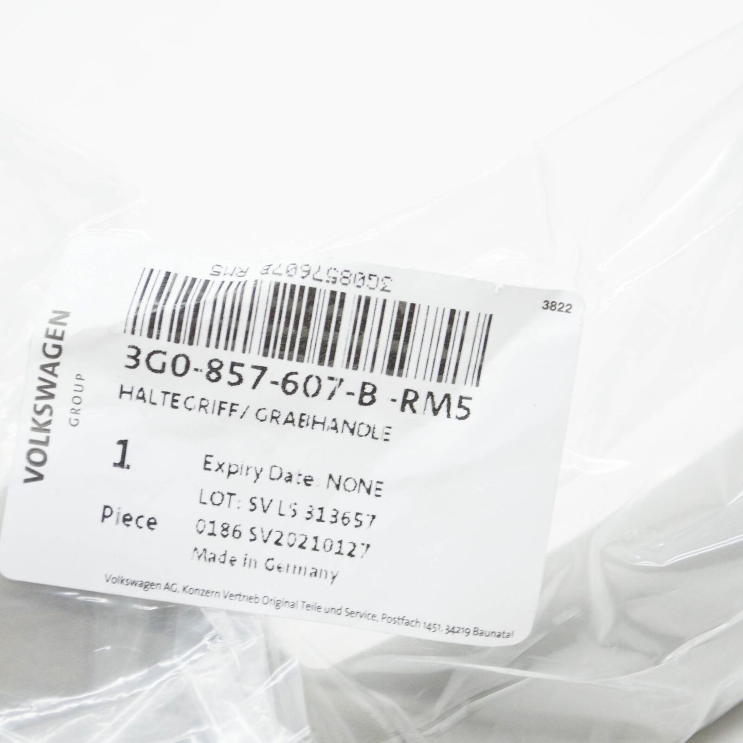 NEW VOLKSWAGEN ARTEON 3H7 FRONT ROOF GRAB HANDLE 3G0857607BRM5 ORIGINAL