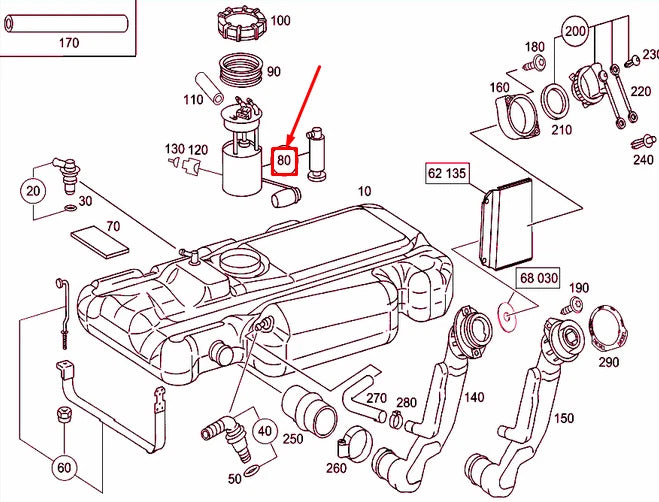 NEW MERCEDES-BENZ SPRINTER 903 FUEL DELIVERY MODULE A9014700194 ORIGINAL