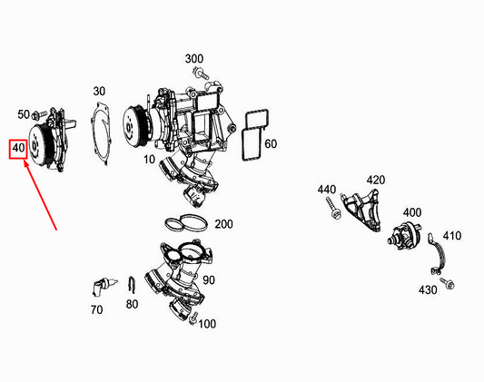 new mercedes-benz s w222 engine water pump a6562010010 original