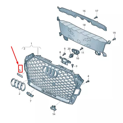 NEW AUDI A4 AVANT B9 RADIATOR GRILLE RS4 BADGE EMBLEM 8W0853736C2ZZ