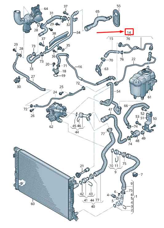 new audi a4 avant b9 engine breather line 8w0121081cc original