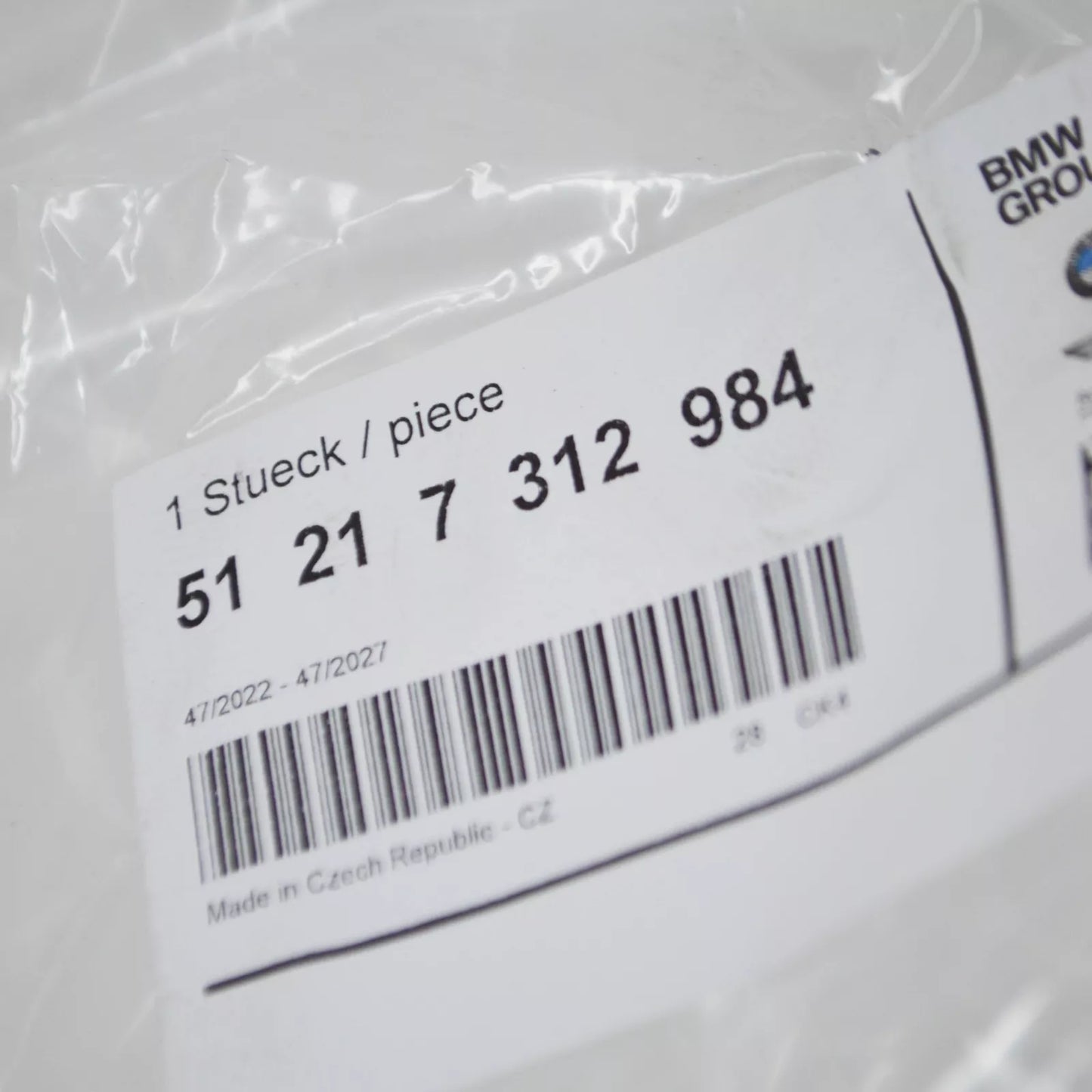 NEW BMW I8 I12 RIGHT ROOF FRAME SEALING 51217312984 7312984 ORIGINAL