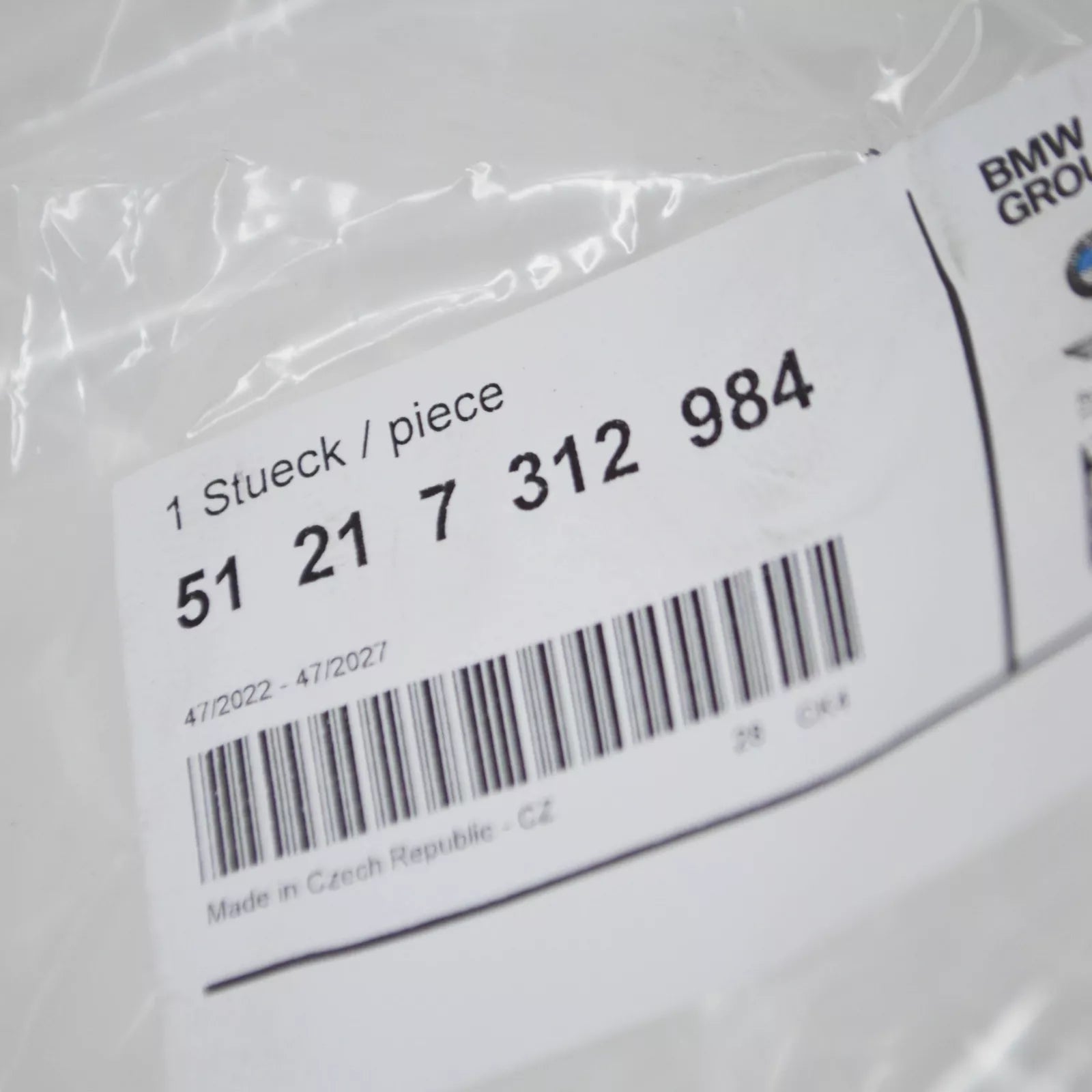 NEW BMW I8 I12 RIGHT ROOF FRAME SEALING 51217312984 7312984 ORIGINAL