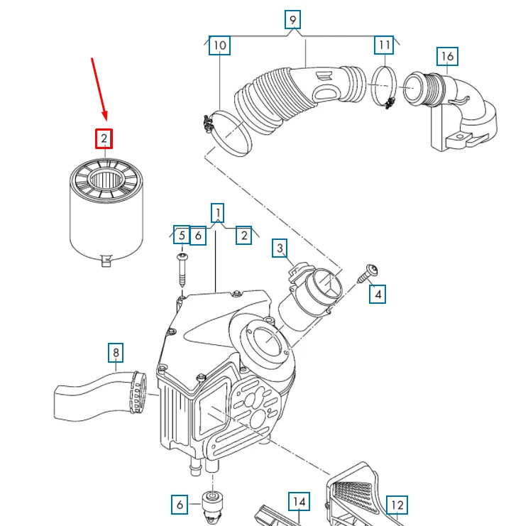 NEW AUDI A4 B9 AIR FILTER ELEMENT 8W0133843C