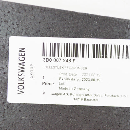 NEW VOLKSWAGEN PHAETON 3D FRONT BUMPER FOAM FILLER PIECE 3D0807248F ORIGINAL