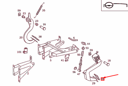 NEW MERCEDES-BENZ VITO 638 BRAKE PEDAL PAD LHD A6382920082 ORIGINAL