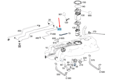 new mercedes-benz vito w447 fuel line a4474760901 original