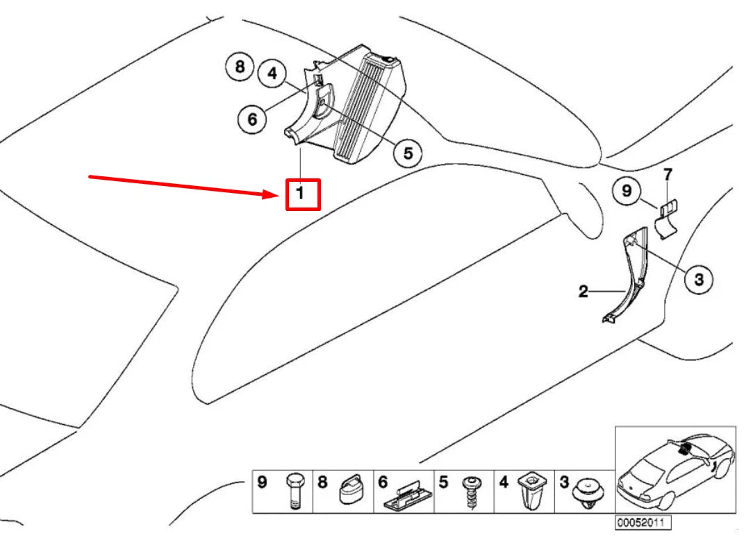 NEW BMW 3 E46 FRONT LEFT DEAD PEDAL 51438227885 8227885 ORIGINAL