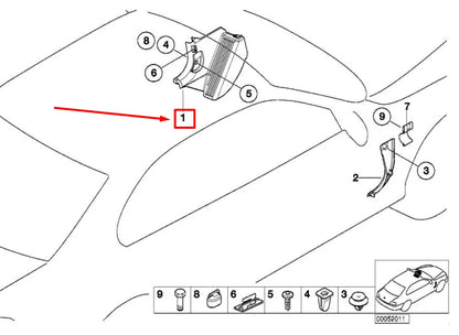 NEW BMW 3 E46 FRONT LEFT DEAD PEDAL 51438227885 8227885 ORIGINAL