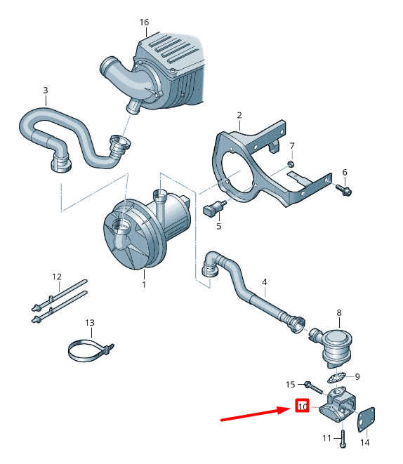 NEW VOLKSWAGEN CADDY 2K MK3 EGR VALVE ADAPTER 06A131166E ORIGINAL