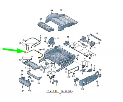 NEW AUDI A4 B8 FRONT SEAT FORE AND ADJUSTMENT CABLE 8K0881271