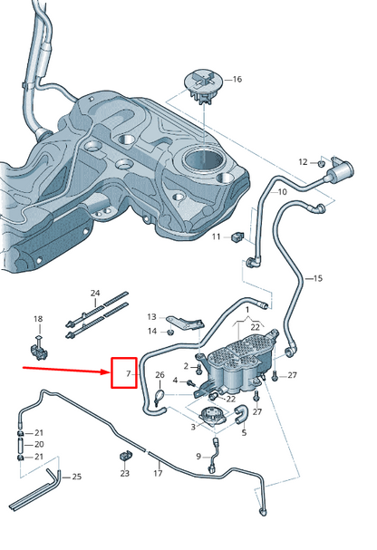 new audi a4 allroad b8 engine breather line 8k0201997ak original