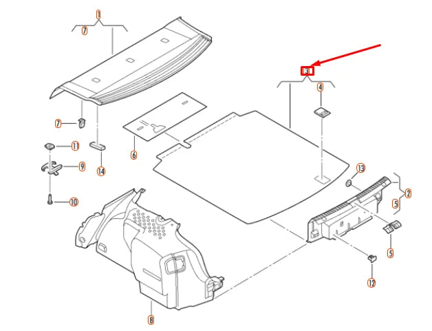 NEW VOLKSWAGEN JETTA A5 LUGGAGE COMPARTMENT FLOOR COVER 1K5863463D1BS ORIGINAL