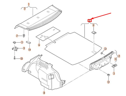 NEW VOLKSWAGEN JETTA A5 LUGGAGE COMPARTMENT FLOOR COVER 1K5863463D1BS ORIGINAL