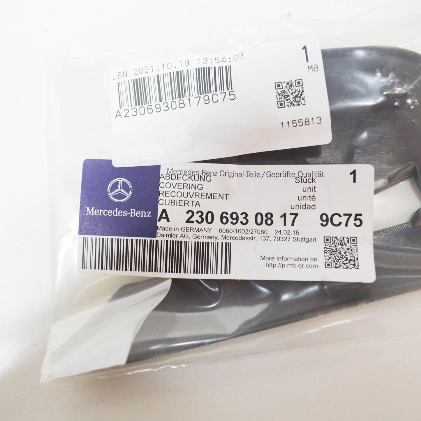 NEW MB SL R230 LUGGAGE COMPARTMENT TRIM RIGHT COVER A23069308179C75 ORIGINAL