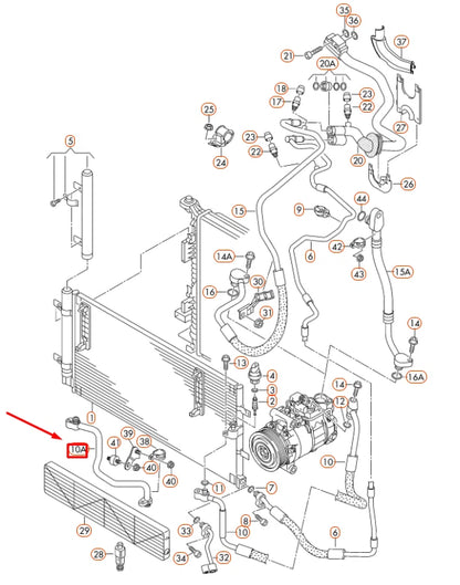 NEW AUDI RS5 COUPE QUATTRO 8T A/C REFRIGERANT HOSE 8K0260705B ORIGINAL