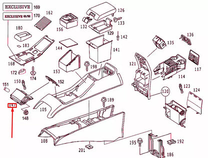 NEW MERCEDES-BENZ ML W163 FRONT CENTRAL ASHTRAY A1638100530