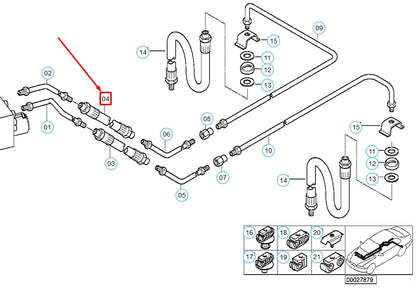 NEW BMW 5 E39 REAR RIGHT BRAKE HOSE 34321162612 1162612 ORIGINAL