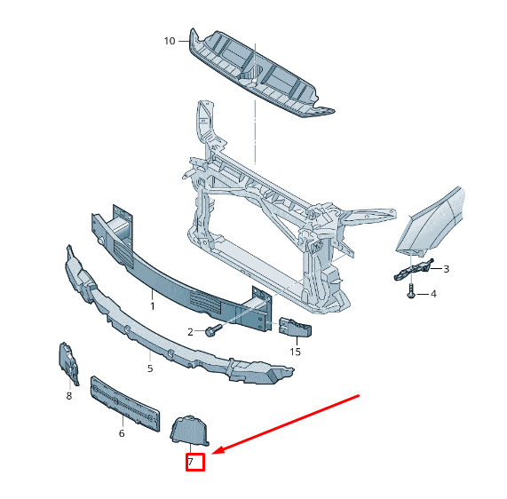 NEW AUDI TT FV FRONT LEFT BUMPER FOAM FILLER 8S0807573B ORIGINAL