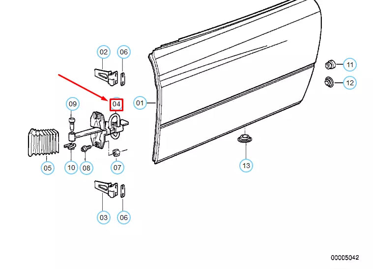 NEW BMW 8 E31 FRONT DOOR BRAKE 51218152288 8152288 ORIGINAL