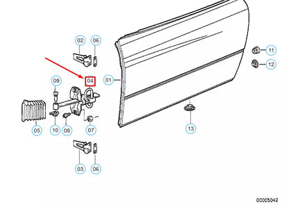 NEW BMW 8 E31 FRONT DOOR BRAKE 51218152288 8152288 ORIGINAL