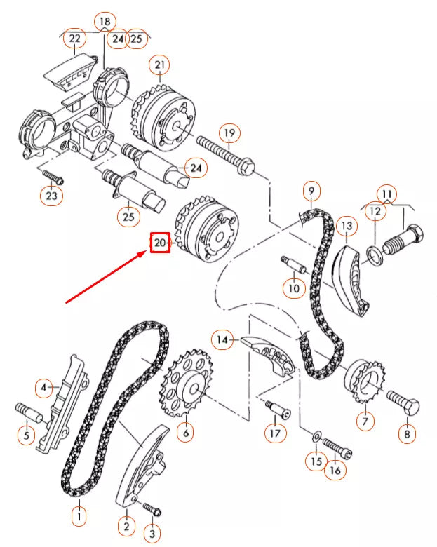 NEW AUDI A3 8P INTEL CAMSHAFT ADJUSTER UNIT 022109087J ORIGINAL