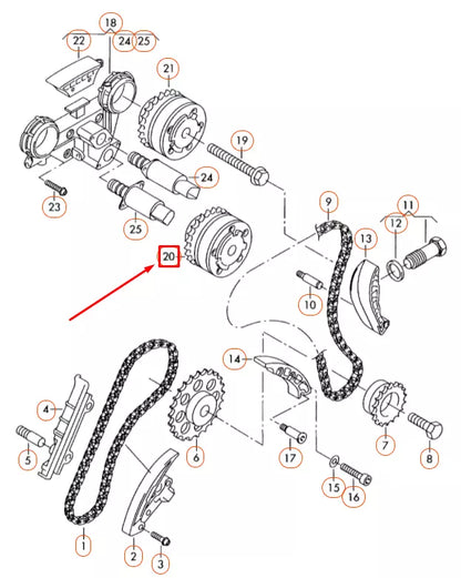 NEW AUDI A3 8P INTEL CAMSHAFT ADJUSTER UNIT 022109087J ORIGINAL