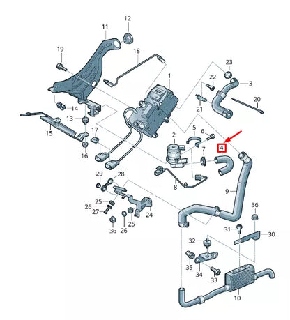 NEW VW TOUAREG 7P MK2 ADDITIONAL COOLANT PUMP HOSE 7P0815373