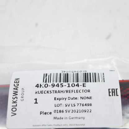 NEW AUDI A6 C8 REAR RIGHT INNER BUMPER REFLECTOR 4K0945104E