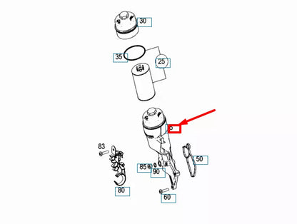 NEW MERCEDES-BENZ C W204 OIL FILTER HOUSING ASSEMBLY A1561800410 ORIGINAL