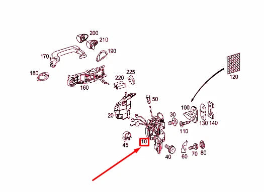 NEW MERCEDES-BENZ E W211 FRONT RIGHT DOOR LOCK A2117200435 ORIGINAL