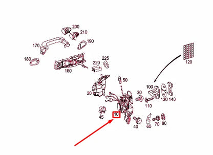 NEW MERCEDES-BENZ E W211 FRONT RIGHT DOOR LOCK A2117200435 ORIGINAL
