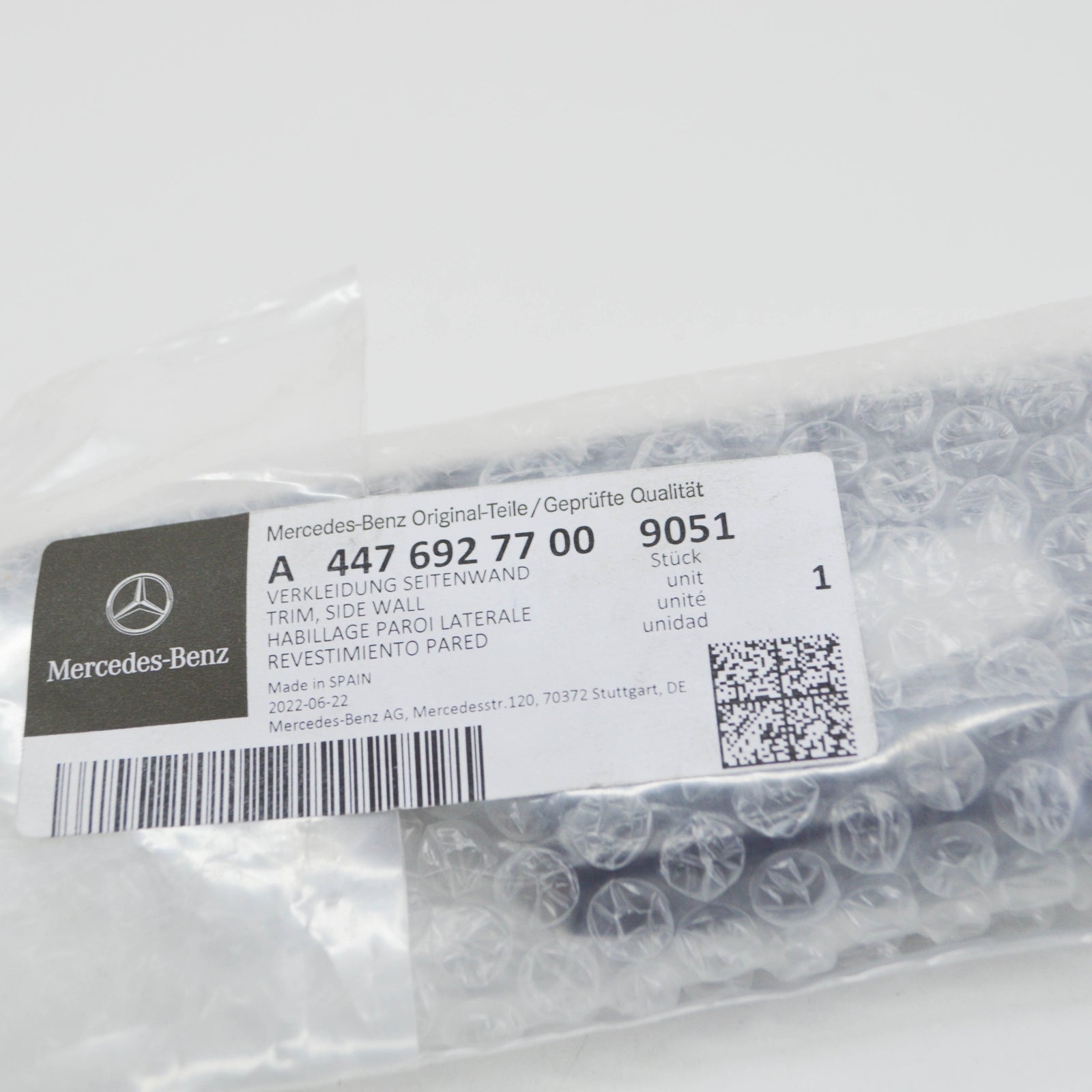 NEW MERCEDES-BENZ VITO W447 REAR INTERIOR SIDE WALL TRIM A44769277009051