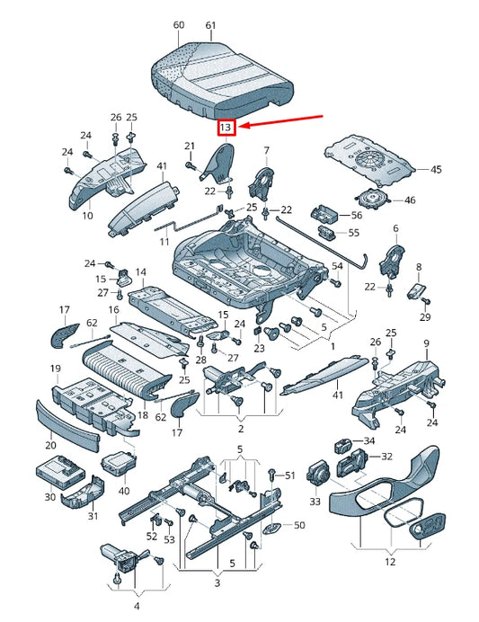 NEW AUDI A8 4H FRONT RIGHT INNER SEAT FRAME TRIM 4H08817946PS